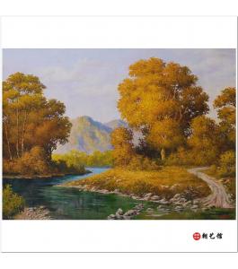 安德永《祖国山水》朝鲜油画风景