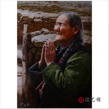 黄哲《祈愿》朝鲜油画人物-Q--1-20询