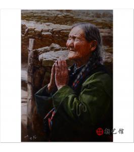 黄哲《祈愿》朝鲜油画人物-Q--1-20询