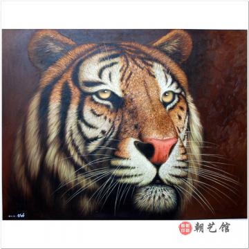 方大兴《老虎》朝鲜油画--ph