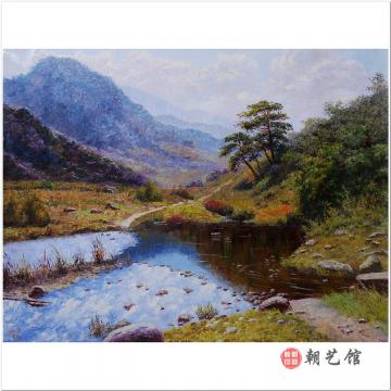李京日《风景》朝鲜油画风景-jdzx