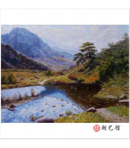 李京日《风景》朝鲜油画风景-jdzx