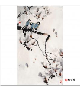 方成姬《白木莲》朝鲜国画花鸟-xgf