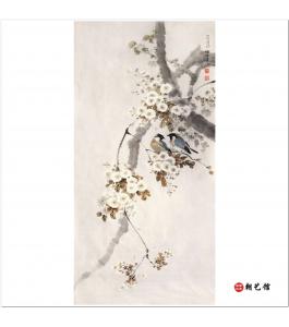 方成姬《花鸟图》朝鲜国画--jg2-1