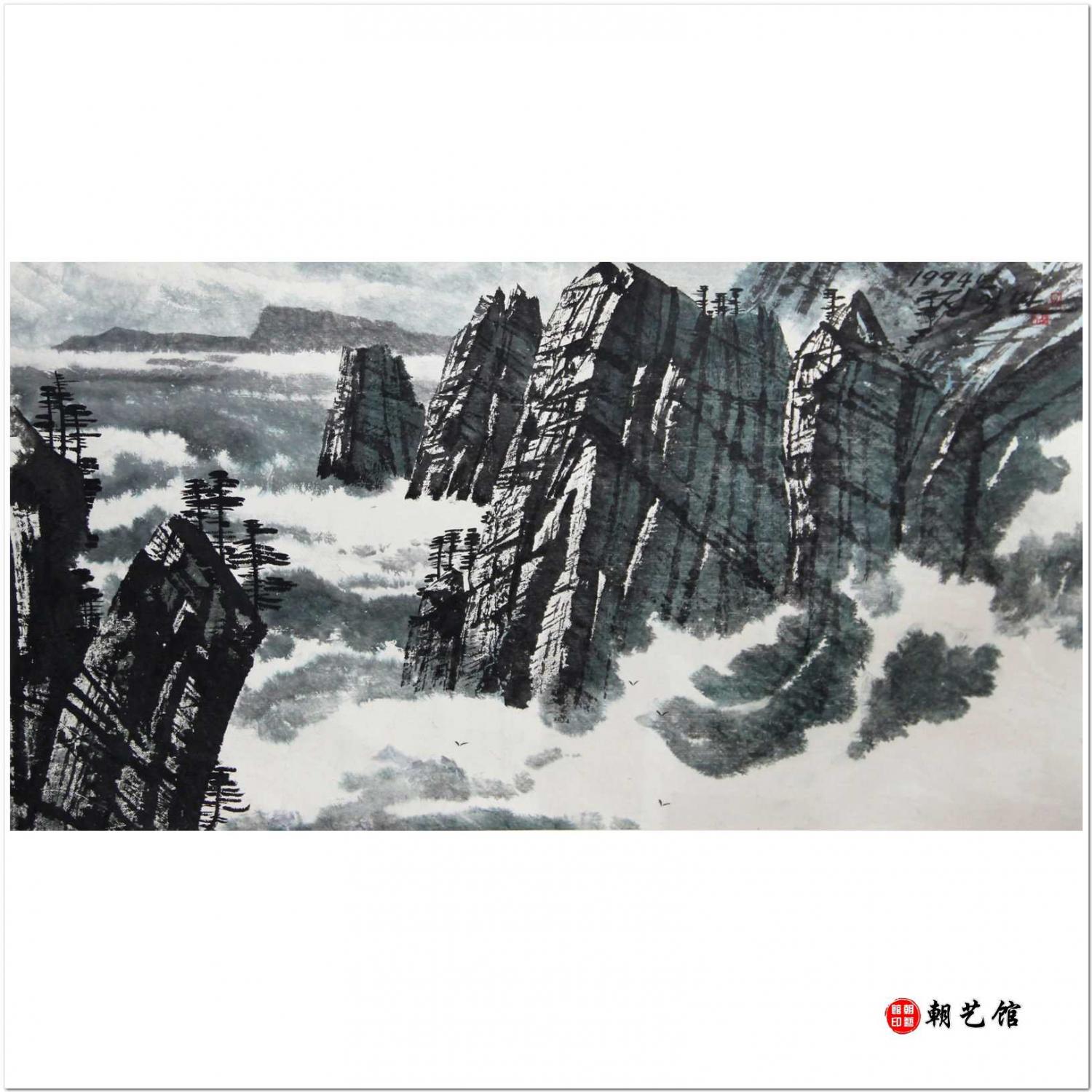 郑永万《金刚山》朝鲜国画风景-xgf