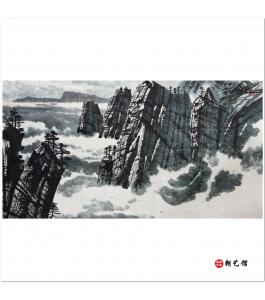 郑永万《金刚山》朝鲜国画风景-xgf