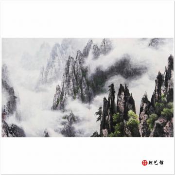 郑昶谟《金刚山天仙台》朝鲜国画风景--xgf