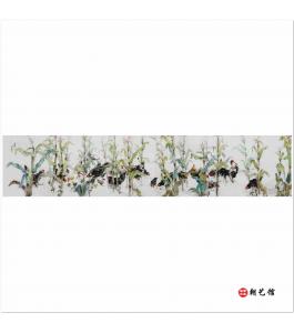 张美琼《鸡1》朝鲜国画花鸟-jg2-1