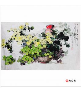 吴永成《花卉》朝鲜国画花鸟-Q-jg2-1