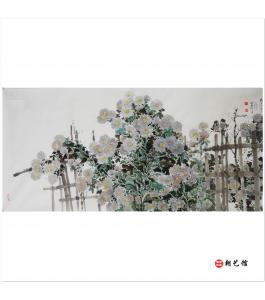 方成姬《秋的香气》朝鲜国画-mmm-DU18-P522