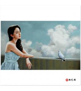 洪哲雄《心灵的翅膀》朝鲜油画--xgf-fbzs