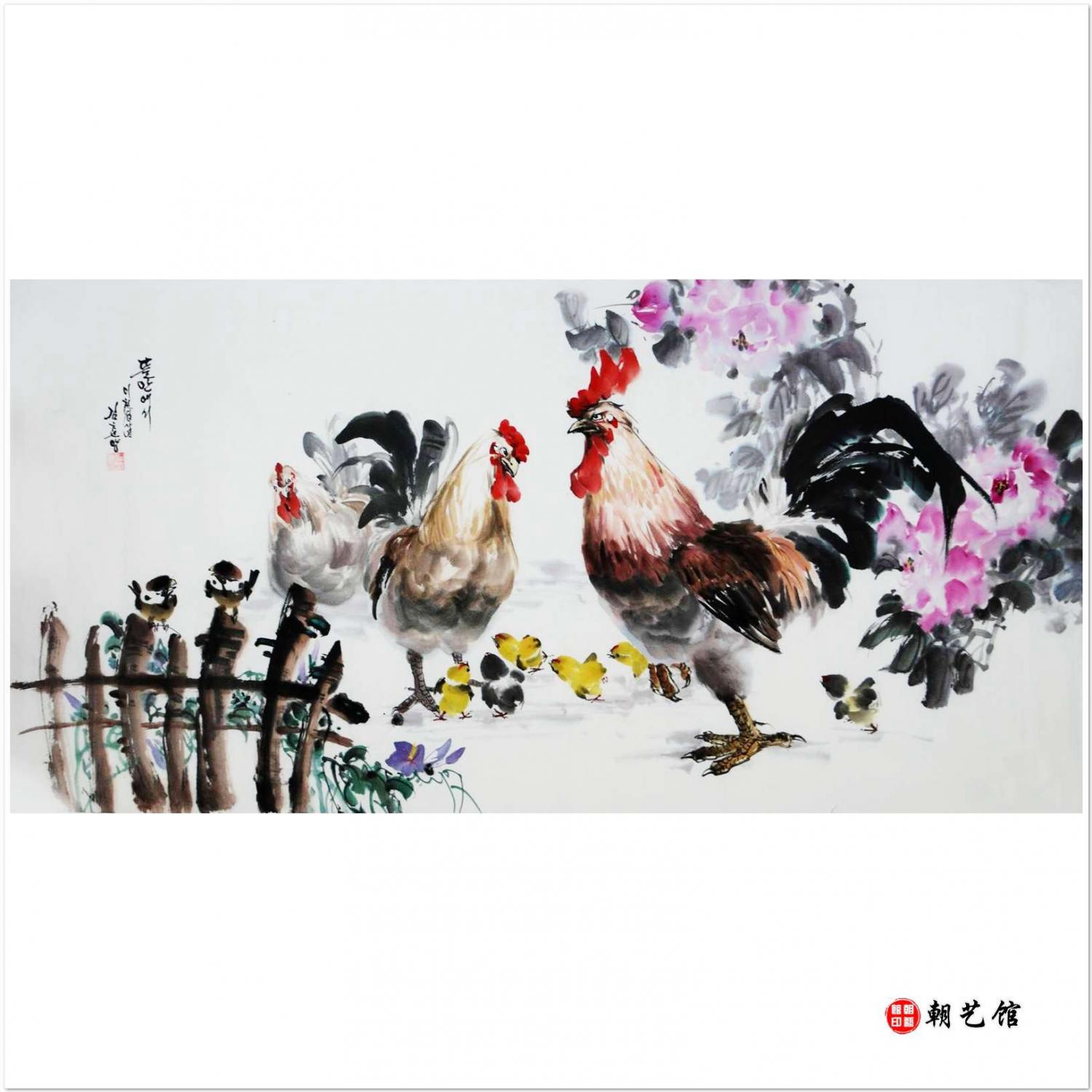 金春阳《大吉图》朝鲜国画