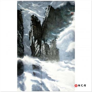 郑永万《金刚山》朝鲜国画【馆藏】-XG3-xgf