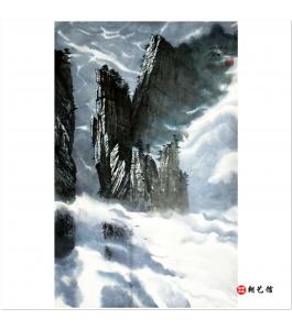 郑永万《金刚山》朝鲜国画【馆藏】-XG3-xgf