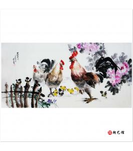 金春阳《大吉图》朝鲜国画