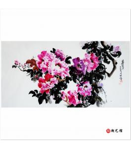 金春阳《春的香气1》朝鲜国画