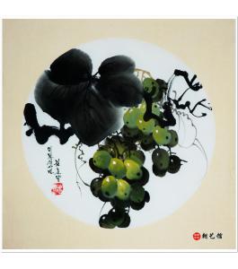 金春阳《葡萄3》朝鲜国画