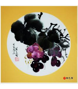 金春阳《葡萄1》朝鲜国画