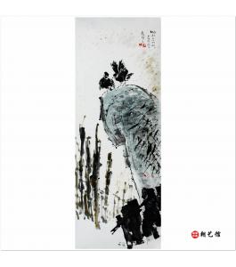 崔哲浩《石岩上》朝鲜国画-jdzx