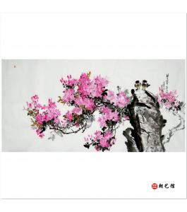 金春阳《暖春》朝鲜国画-1112-已售
