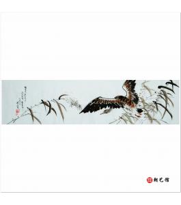 金春阳《孤独的大雁》朝鲜国画