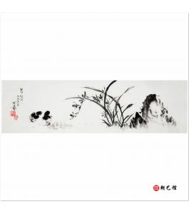 金春阳《好奇心》朝鲜国画