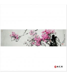 金春阳《花开季节》朝鲜国画