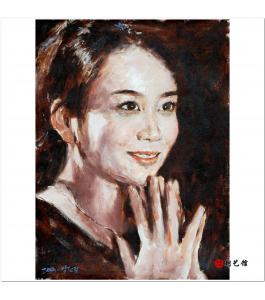 朴丹必《少女》朝鲜油画