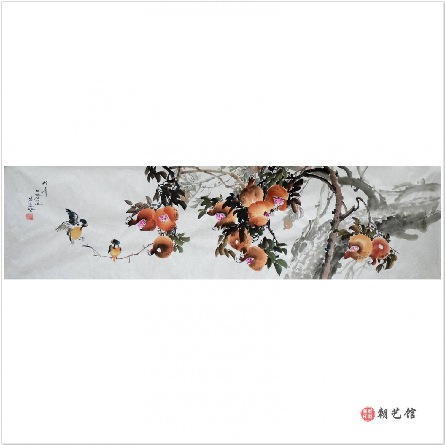 金春阳《多子》朝鲜国画
