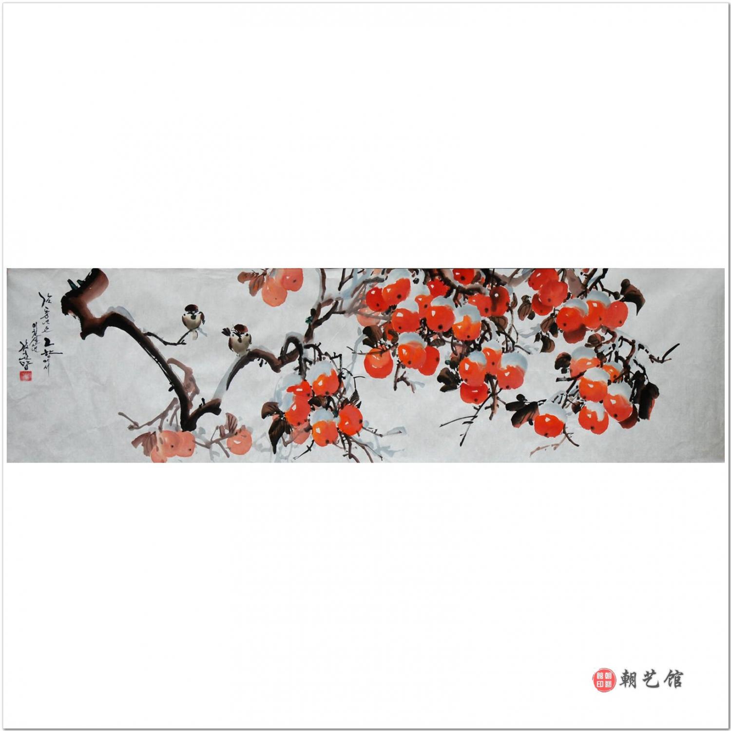 金春阳《寒雀图》朝鲜国画-jth