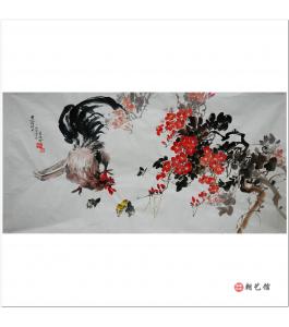 金春阳《春光无限》朝鲜国画