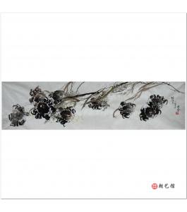 金春阳《螃蟹2》朝鲜国画