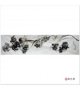 金春阳《螃蟹1》朝鲜国画