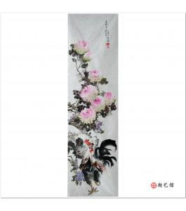 金春阳《菊花3》朝鲜国画