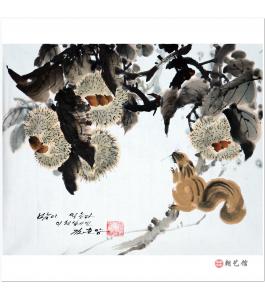金春阳《板栗4》朝鲜国画