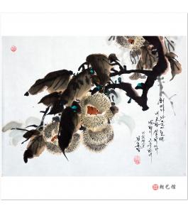 金春阳《板栗3》朝鲜国画