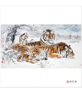 李海龙《王者风范》朝鲜国画