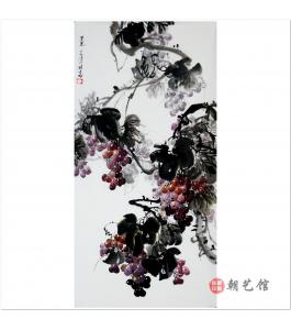 金春阳《葡萄》朝鲜国画