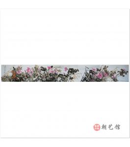 吴永成《荷花池塘》朝鲜国画手卷