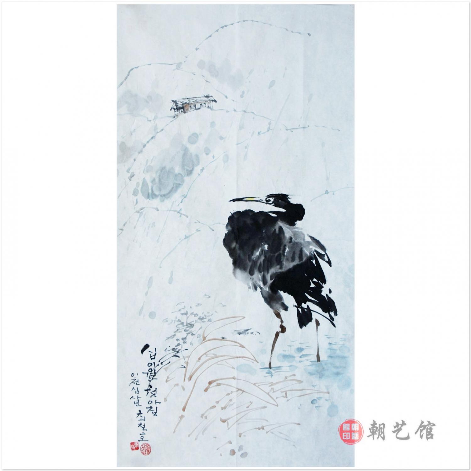 崔哲浩《早晨》朝鲜国画