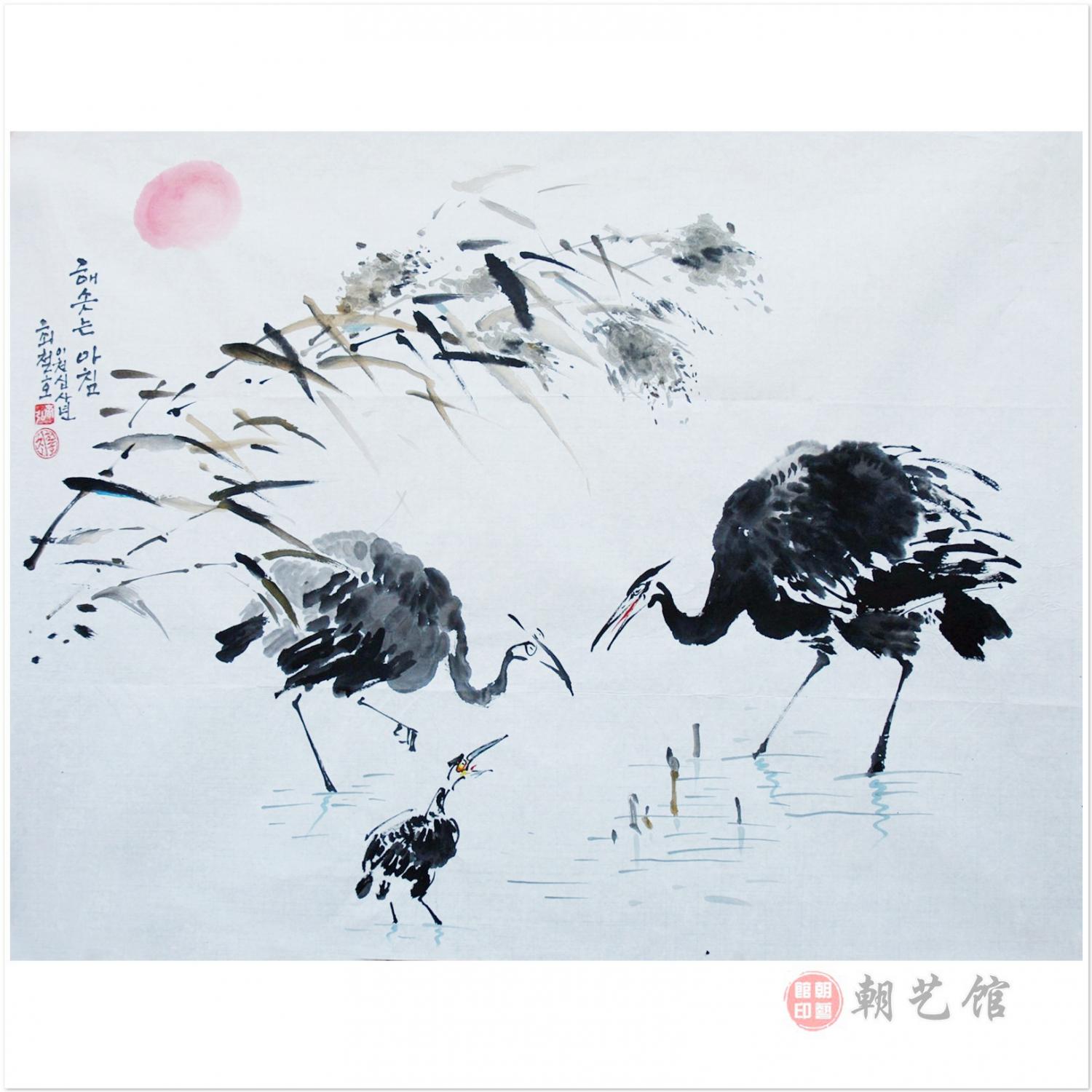 崔哲浩《日出的早晨》朝鲜国画