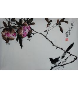 金春阳《硕果累累》朝鲜国画
