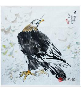 崔哲浩《初冬》朝鲜国画-jdzx