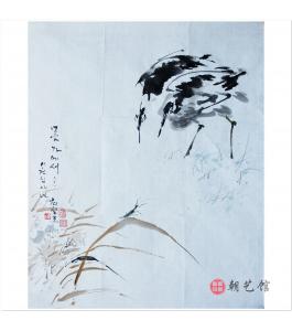 崔哲浩《池塘》朝鲜国画-jdzx