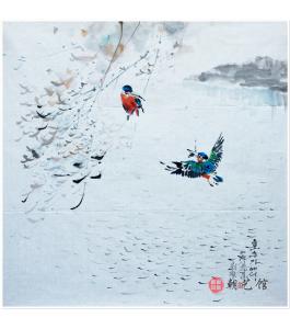 崔哲浩《湖边》朝鲜国画