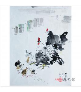 崔哲浩《故乡》朝鲜国画--xgf