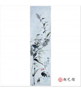 崔哲浩《芦苇》朝鲜国画-jdzx