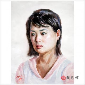 李根泰《女学生》朝鲜水彩