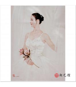 李洪钟《舞者》朝鲜油画--XG3-fsh-损