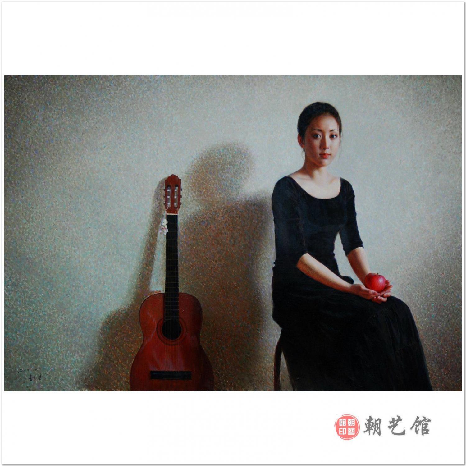 宏顺正《红苹果》朝鲜油画